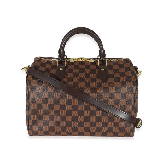 Louis Vuitton Damier Ebene Speedy Bandoulière 30 Canvas Handbag