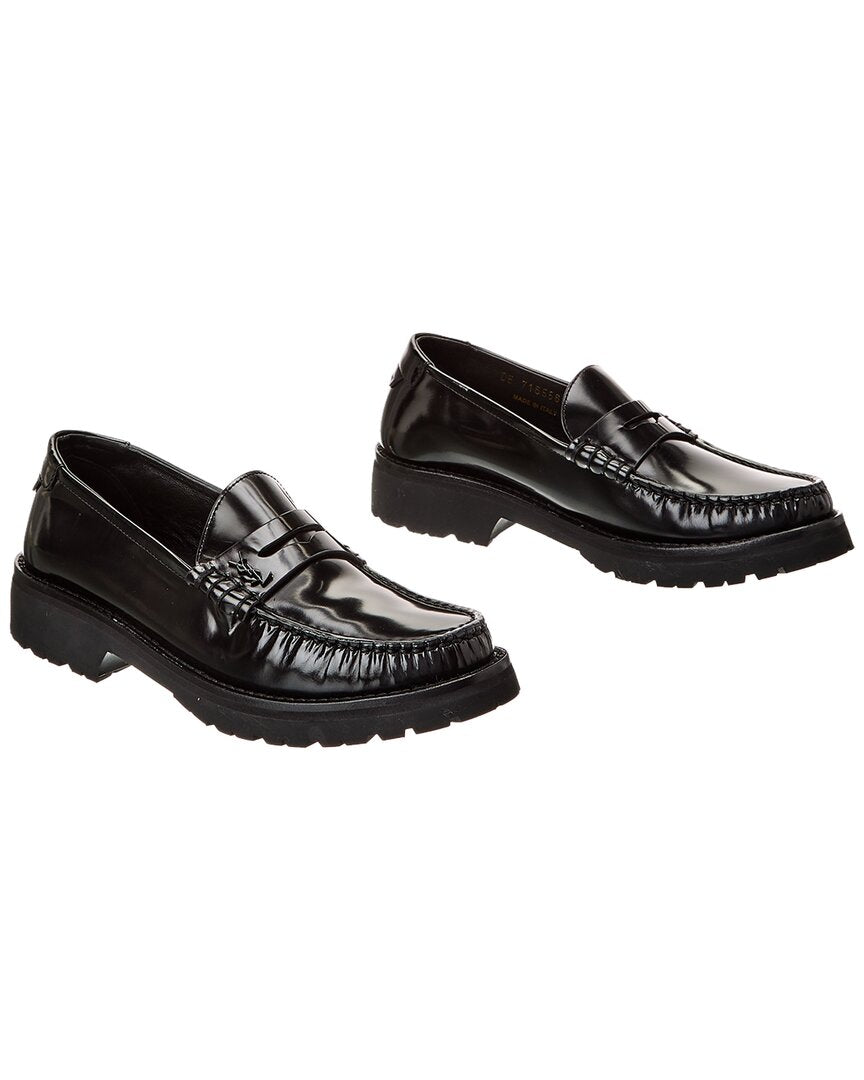 YSL Saint Laurent Le Loafer 15 Moccasin Leather Black Shoes
