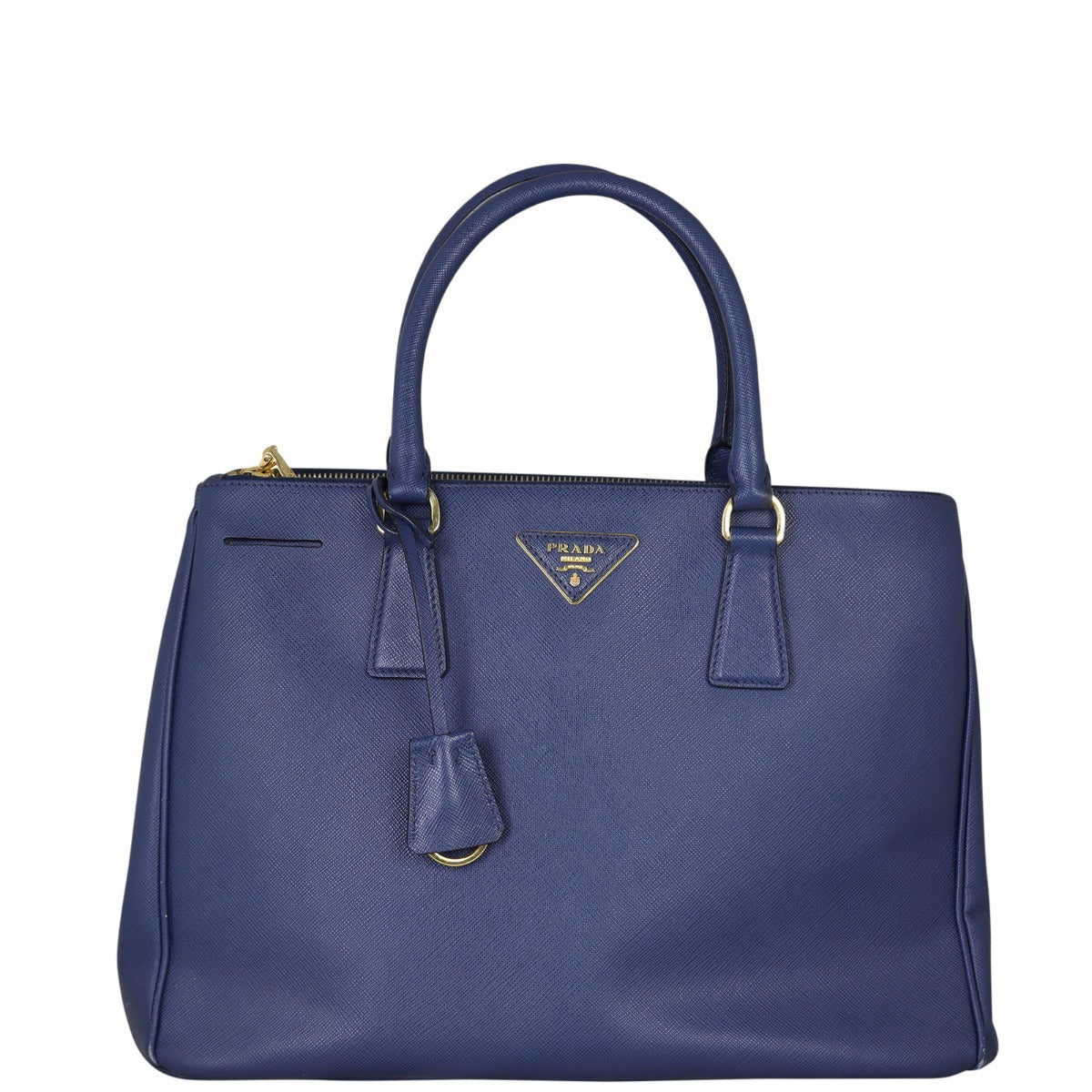 Prada Saffiano Lux Double Zip Tote Handbag Medium Tote Bag