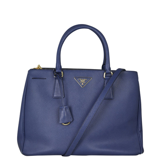 Prada Saffiano Lux Double Zip Tote Handbag Medium Tote Bag