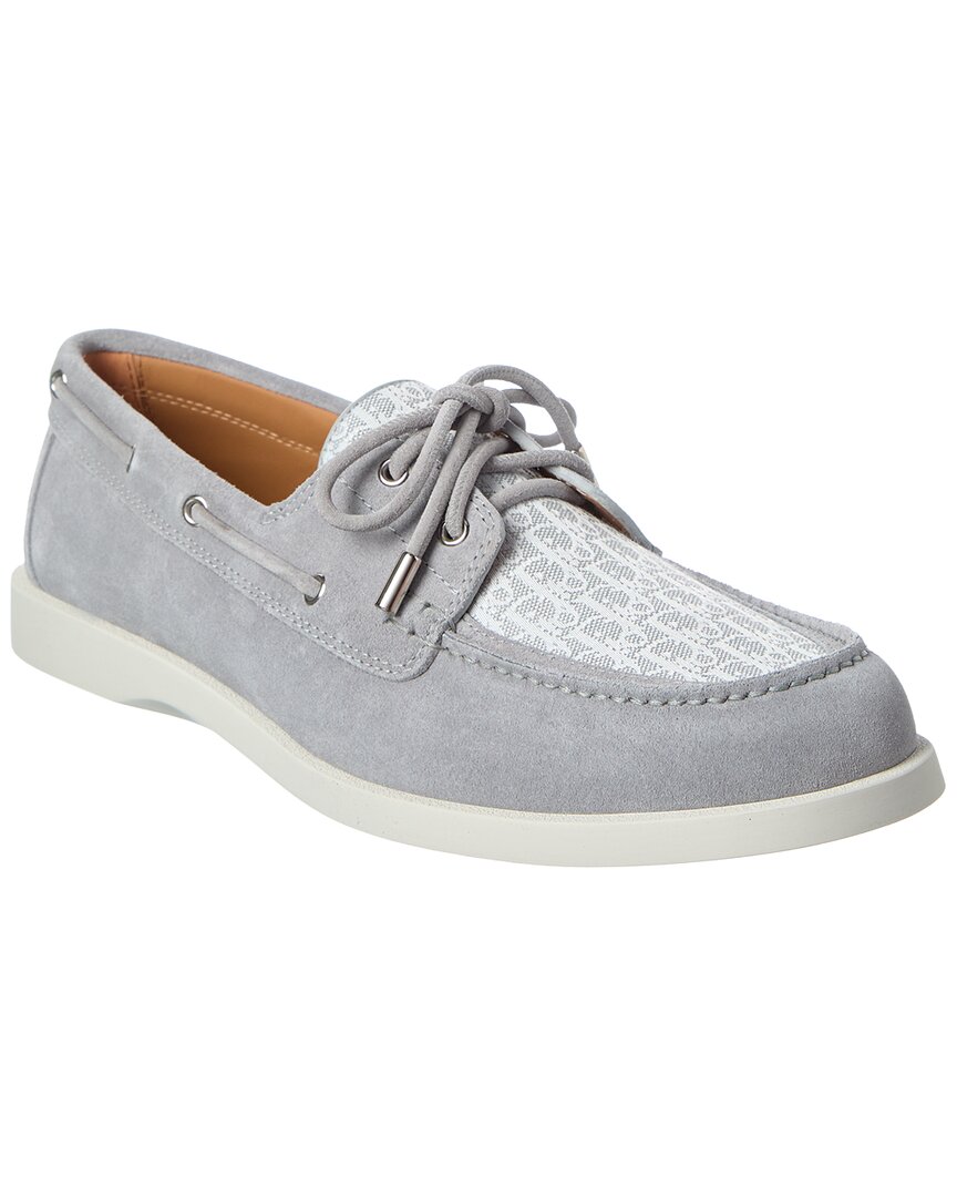 Dior Shoe Granville & Boat Canvas Suede Gray Shoes