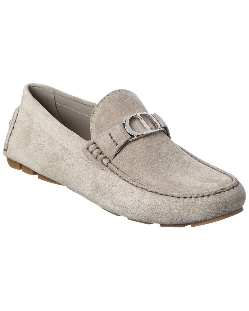 Dior Shoe Odeon Driver Suede Gray Shoes