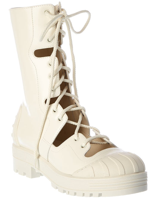 Dior Shoe iron Tall Boot Leather White Shoes