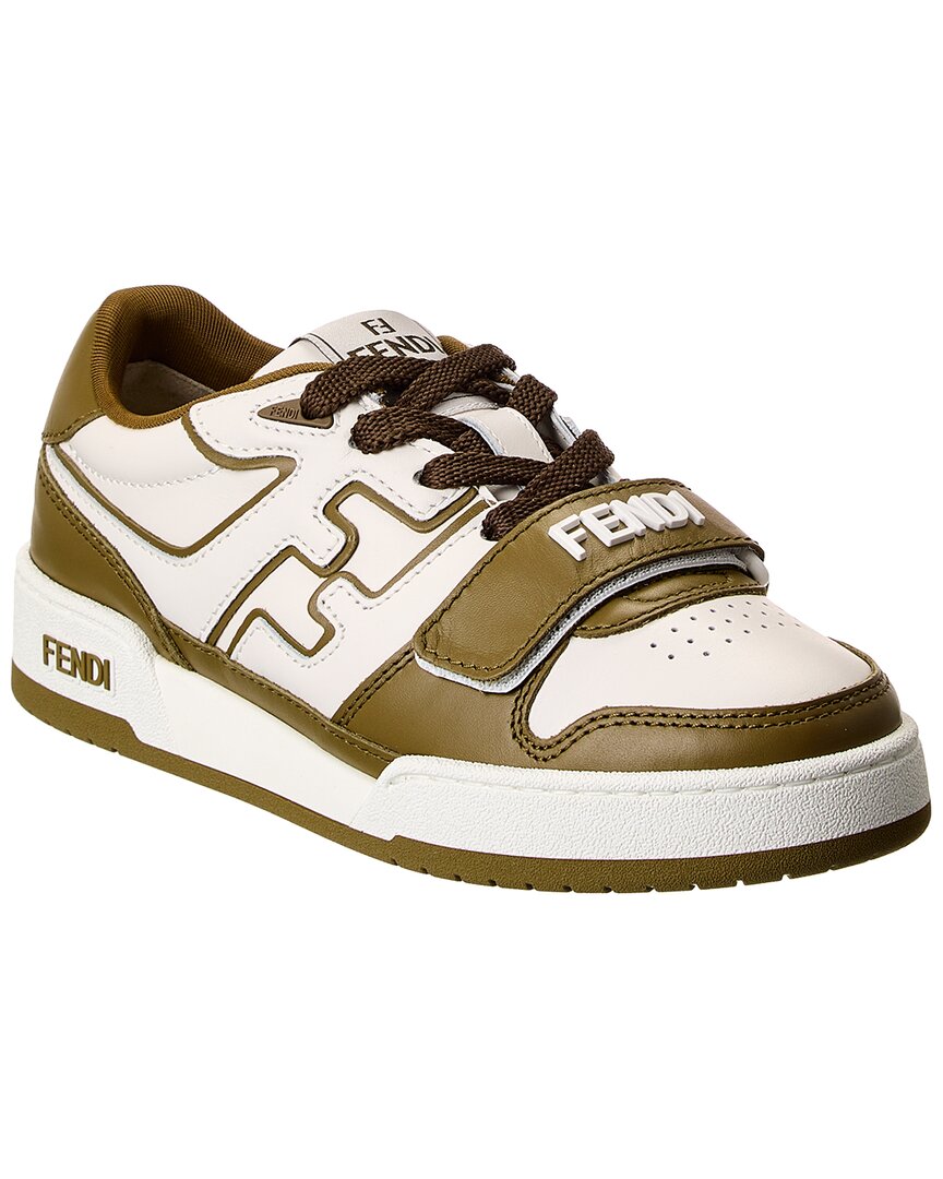 Fendi Shoe Match Sneaker 5 Leather Green Shoes