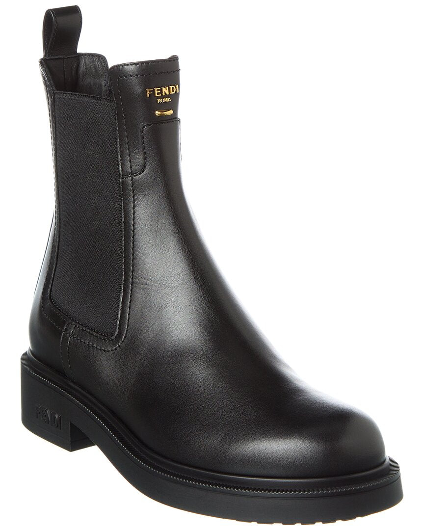 Fendi Shoe Filo Biker Boot 2 Leather Black Shoes