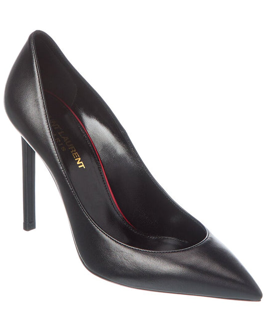 YSL Saint Laurent Anja 105 Escarpin Pump Leather Black Shoes
