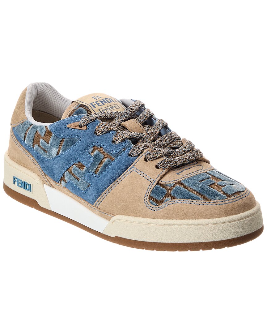 Fendi Shoe Match Ff Jacquard Velvet & Sneaker Suede Shoes