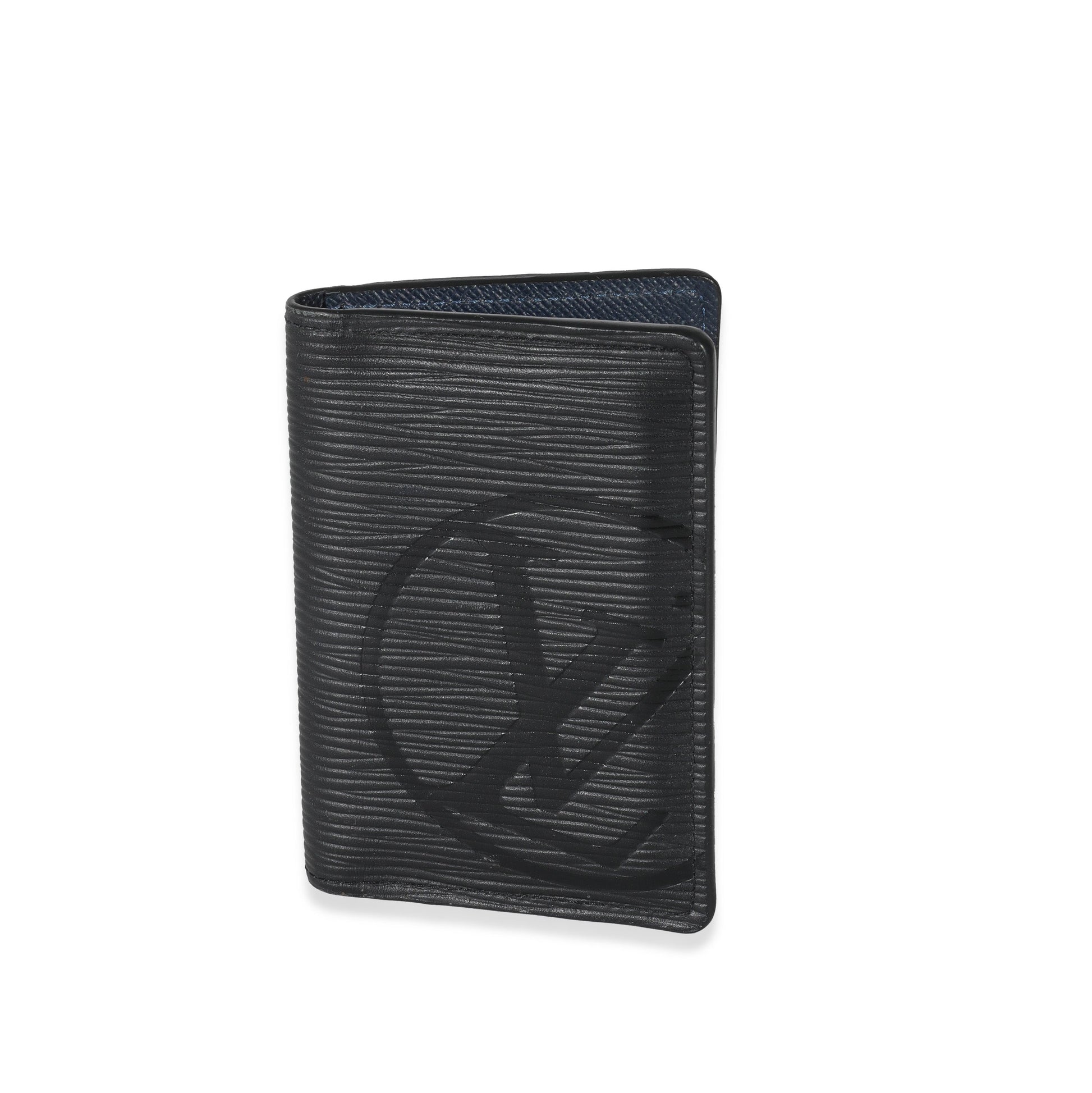 Louis Vuitton Epi Initials Pocket Organizer Black Handbag