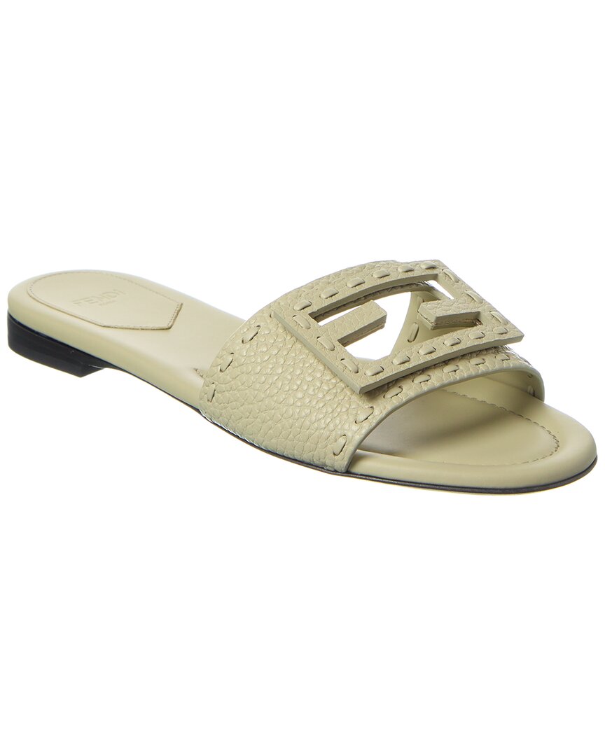 Fendi Shoe Ff Baguette Sandal 2 Leather Green Shoes