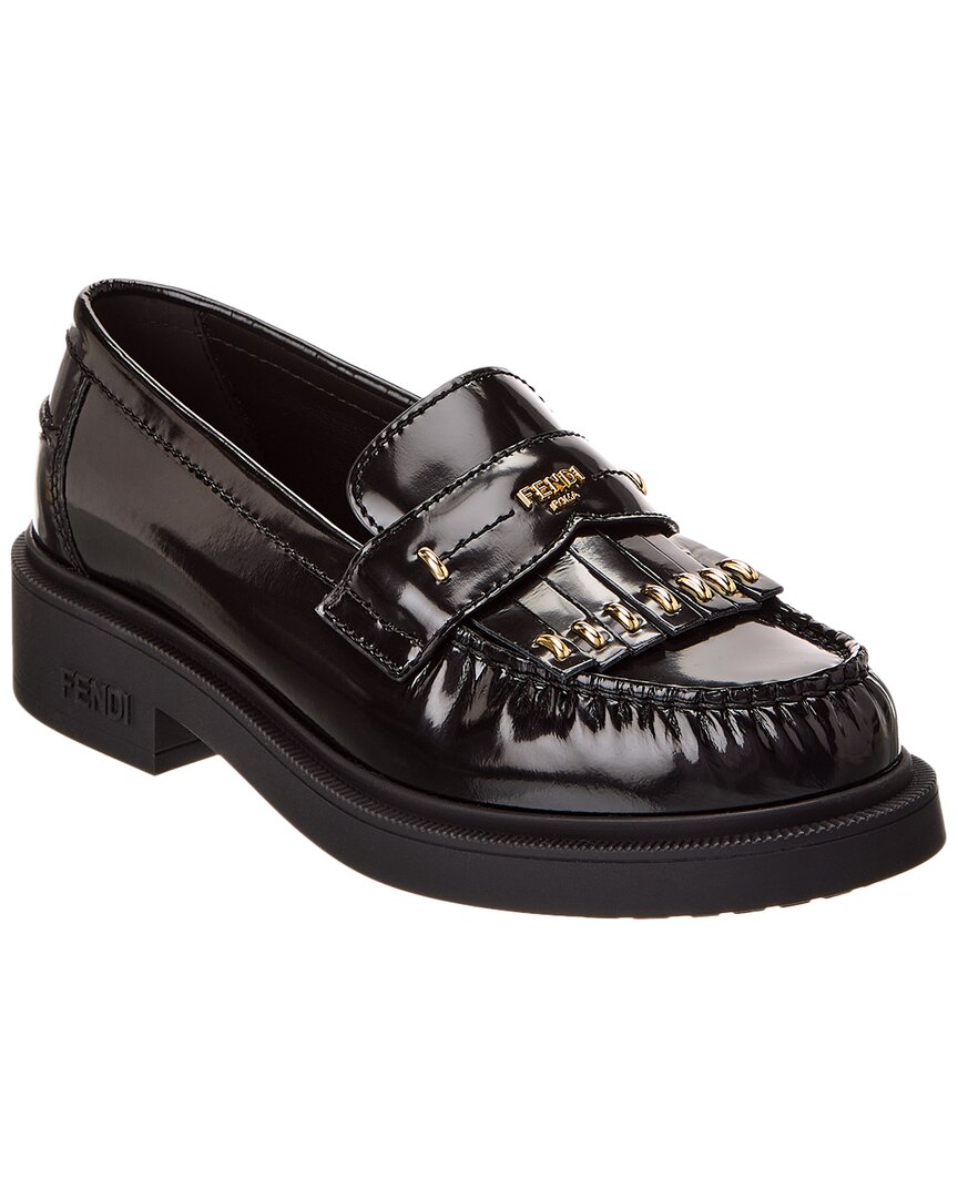 Fendi Shoe Filo Loafer Leather Black Shoes