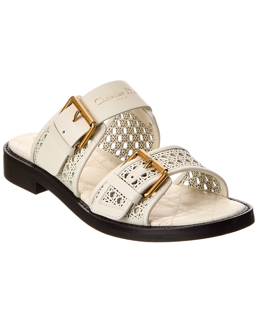 Dior Shoe D-Avenue Sandal Leather White Shoes