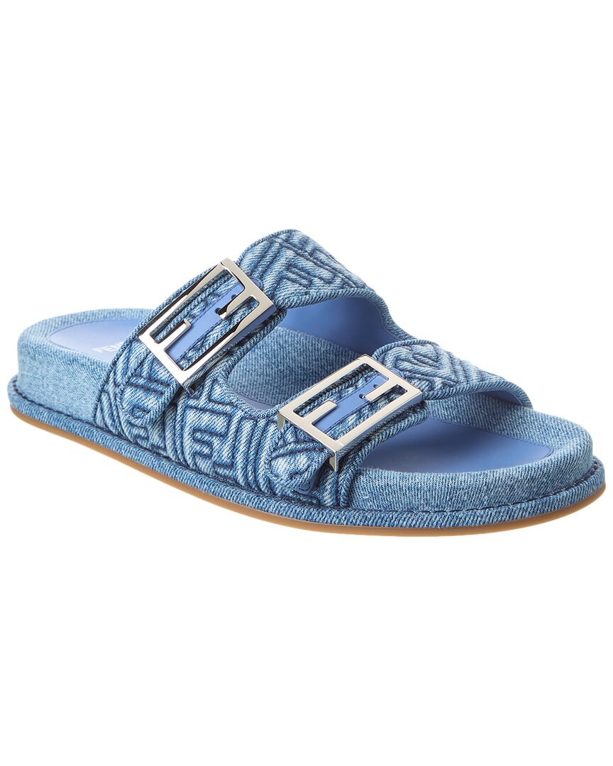 Fendi Shoe Feel Sandal Denim Blue Shoes