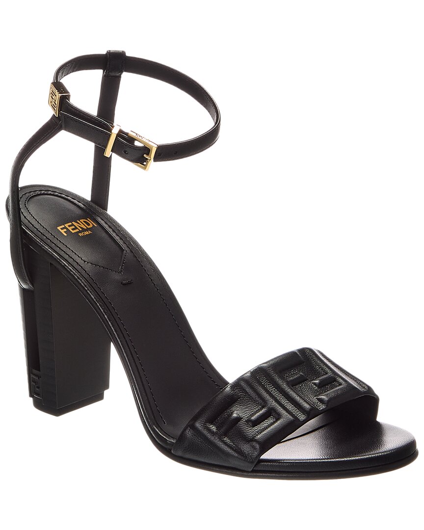Fendi Shoe Delfina Sandal Leather Black Shoes