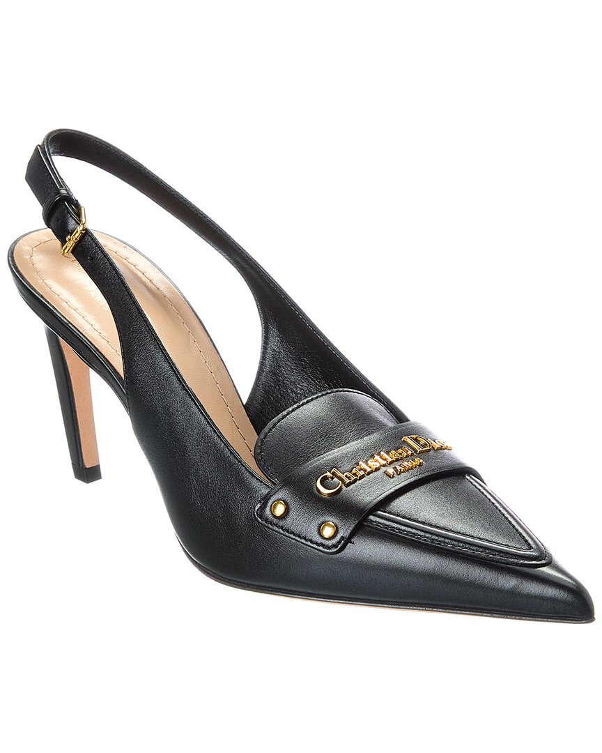 Dior Sling Bag Boy Slingback Pump 4 Leather Black Shoes