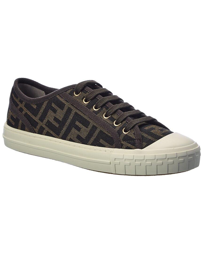Fendi Shoe Follower Ff Sneaker Canvas Brown Shoes