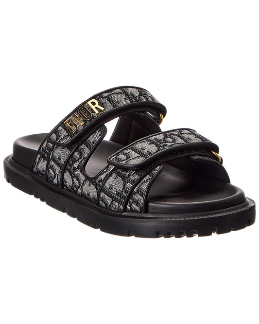 Dior Shoe act Oblique & Sandal 3 Leather Canvas Black Shoes