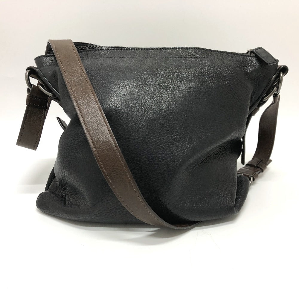 Shoulder Bag Front Pocket Women Leather Black