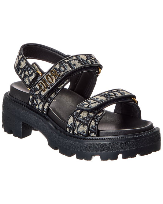 Dior Shoe act Oblique & Sandal 2 Leather Canvas Black Shoes