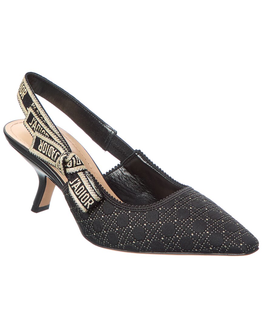 Dior Sling Bag J'a Slingback Pump Canvas Black Shoes