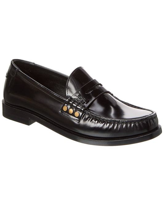 YSL Saint Laurent Le Loafer 15 Moccasin 2 Leather Black Shoes