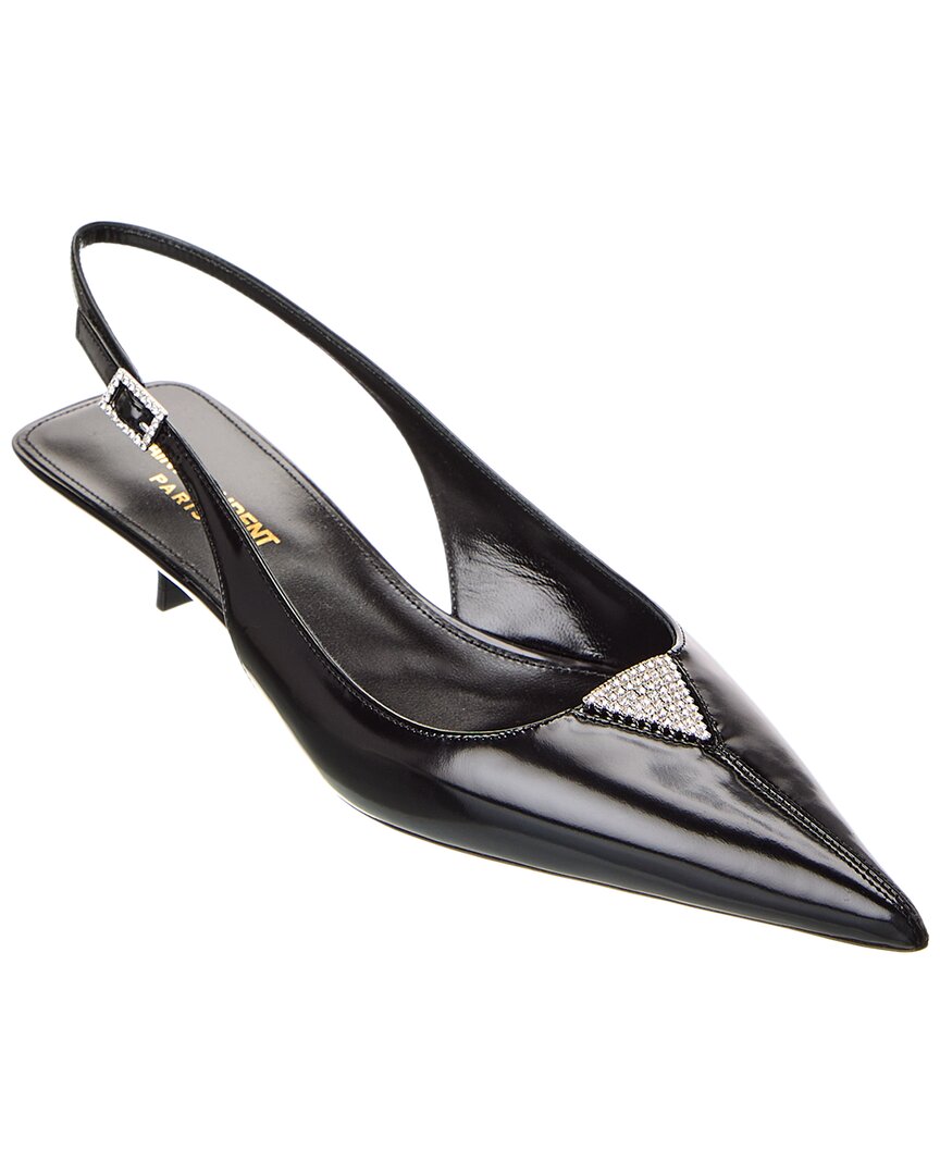 YSL Saint Laurent Sling Bag Cherish 30 Slingback Pump Leather Black Shoes