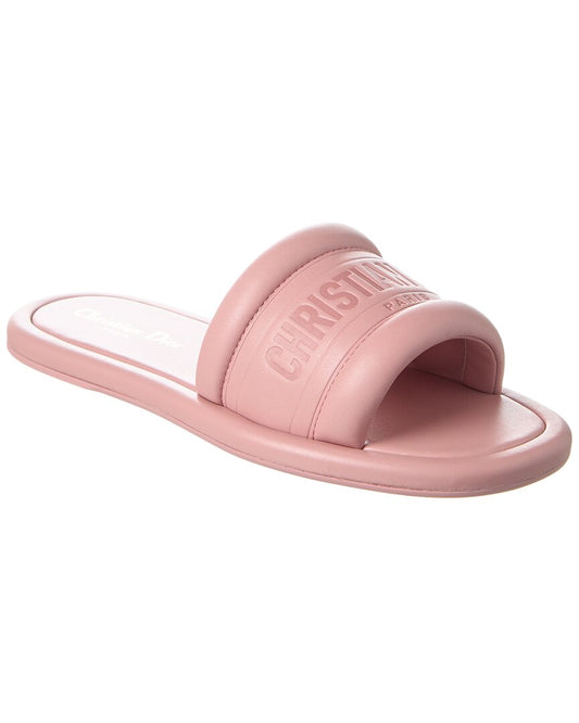 Dior Shoe Every-D Slide Leather Pink Shoes