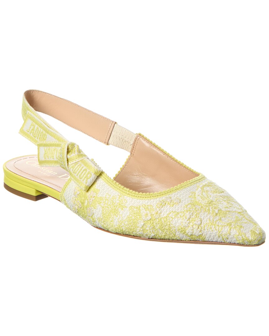 Dior Sling Bag J'a & Slingback Flat Leather Canvas Blue Shoes