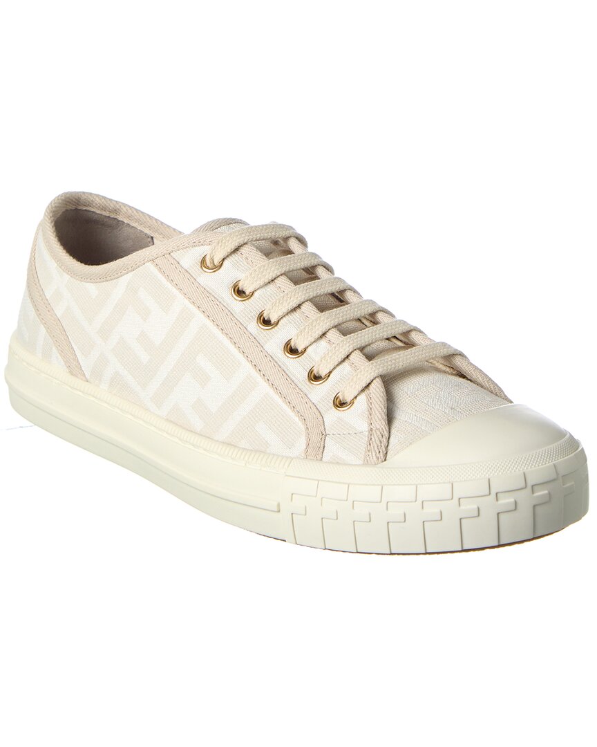 Fendi Shoe Ff Domino Polyamide Sneaker White Shoes