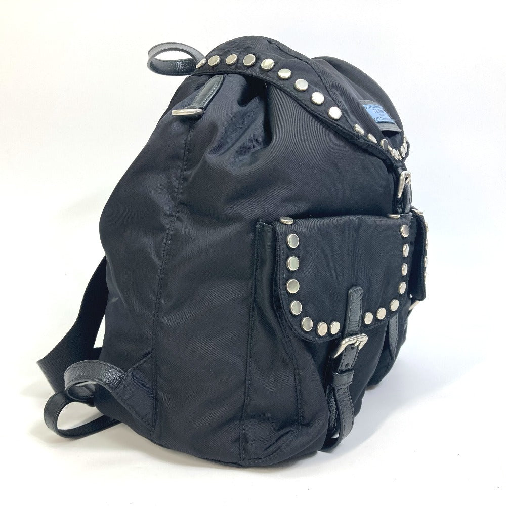 Backpack Studs Mens Handbag Nylon Black