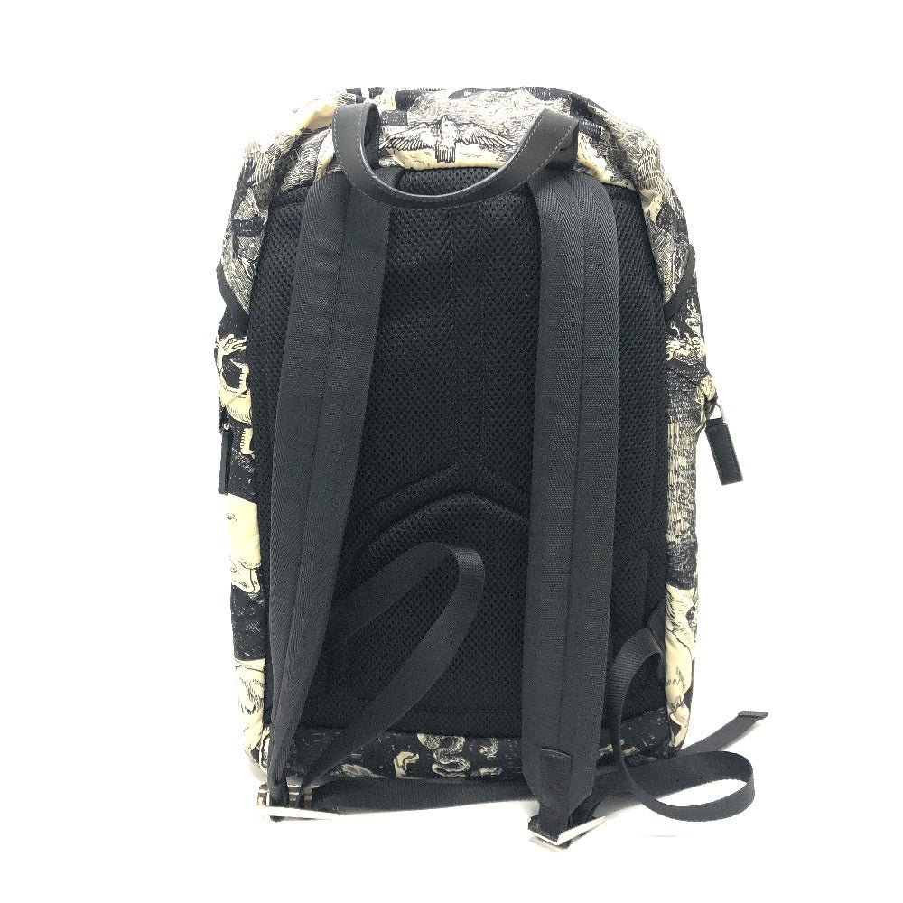 Backpack Animal Total Pattern Handbag Nylon Black