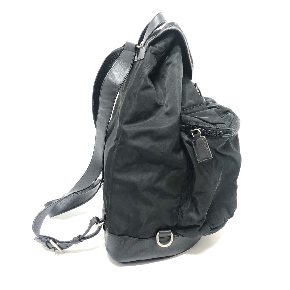 Backpack Ã¯ ¼ ¶ Double Pocket Handbag Nylon Black
