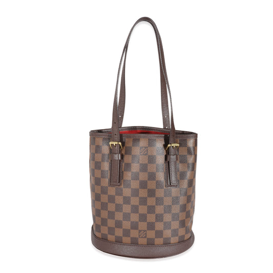 Louis Vuitton Damier Ebene Marais 23 Canvas Bucket Bag