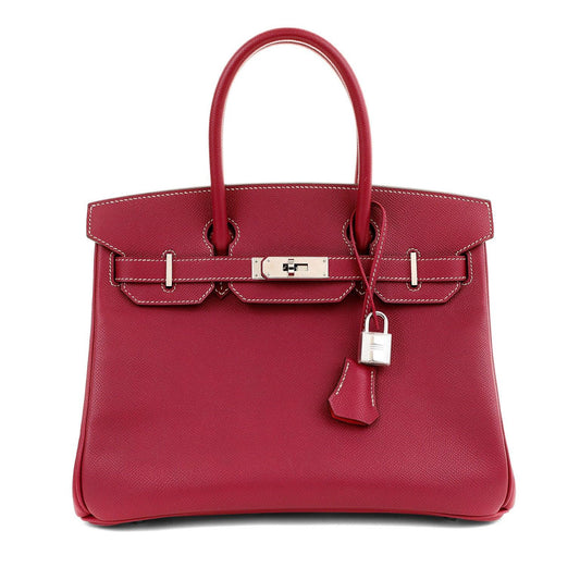 Hermes Rose Tyrien Epsom Candy Collection Birkin W Palladium Travel Bag
