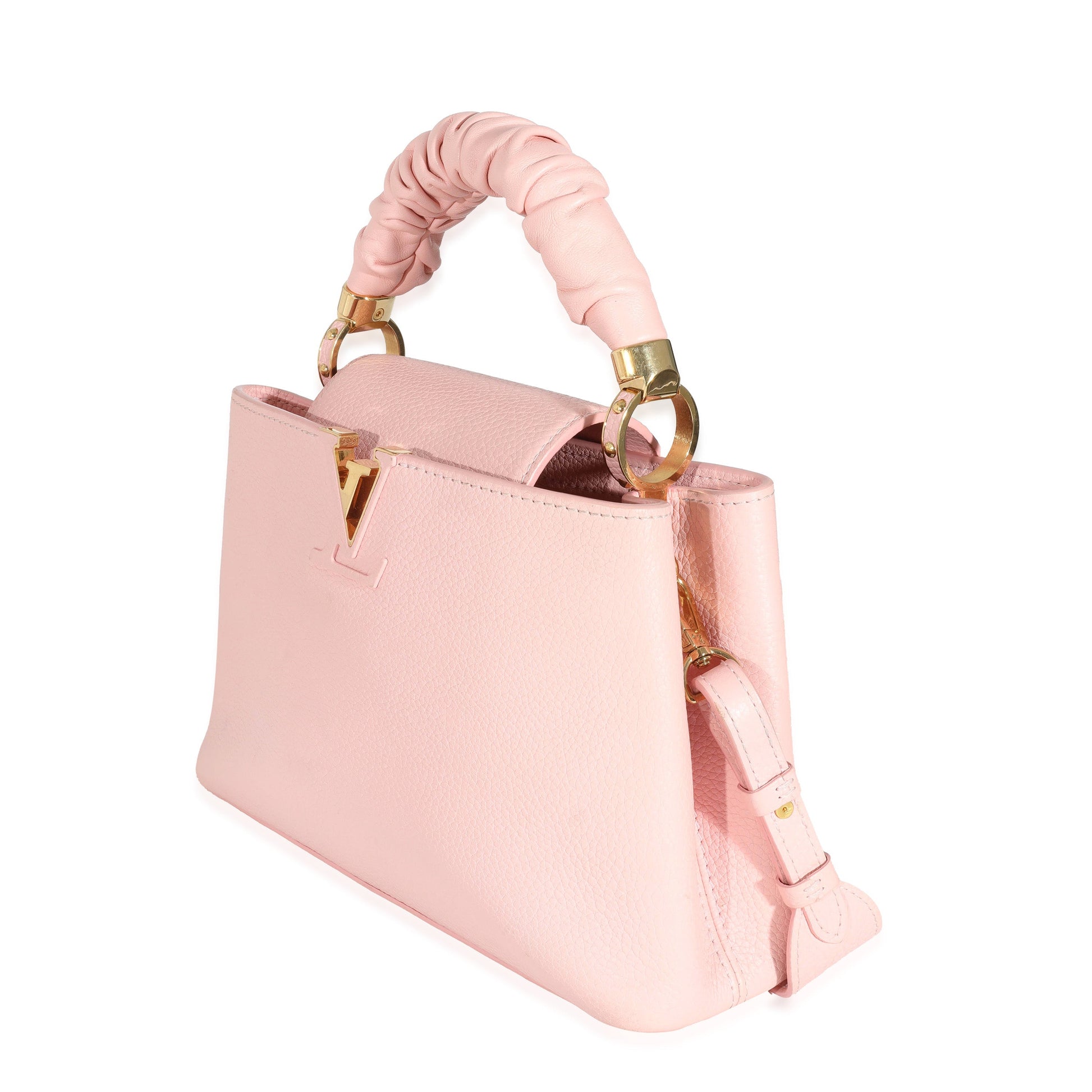 Louis Vuitton Bubble Gum Taurillon Scrunchie Capucines Pink Hat