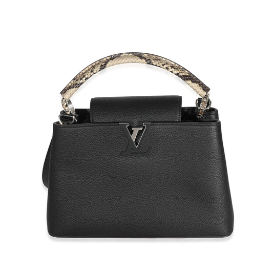 Louis Vuitton Taurillon Capucines PM Python Black Hat Capucines Pm
