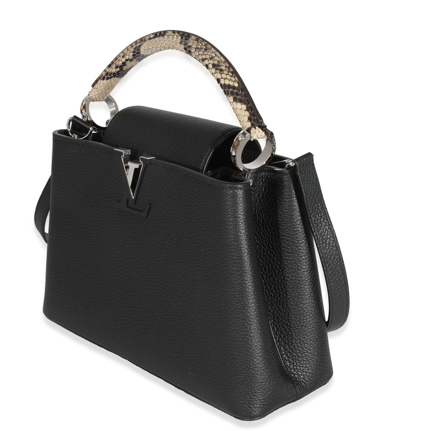 Louis Vuitton Taurillon Capucines PM Python Black Hat Capucines Pm