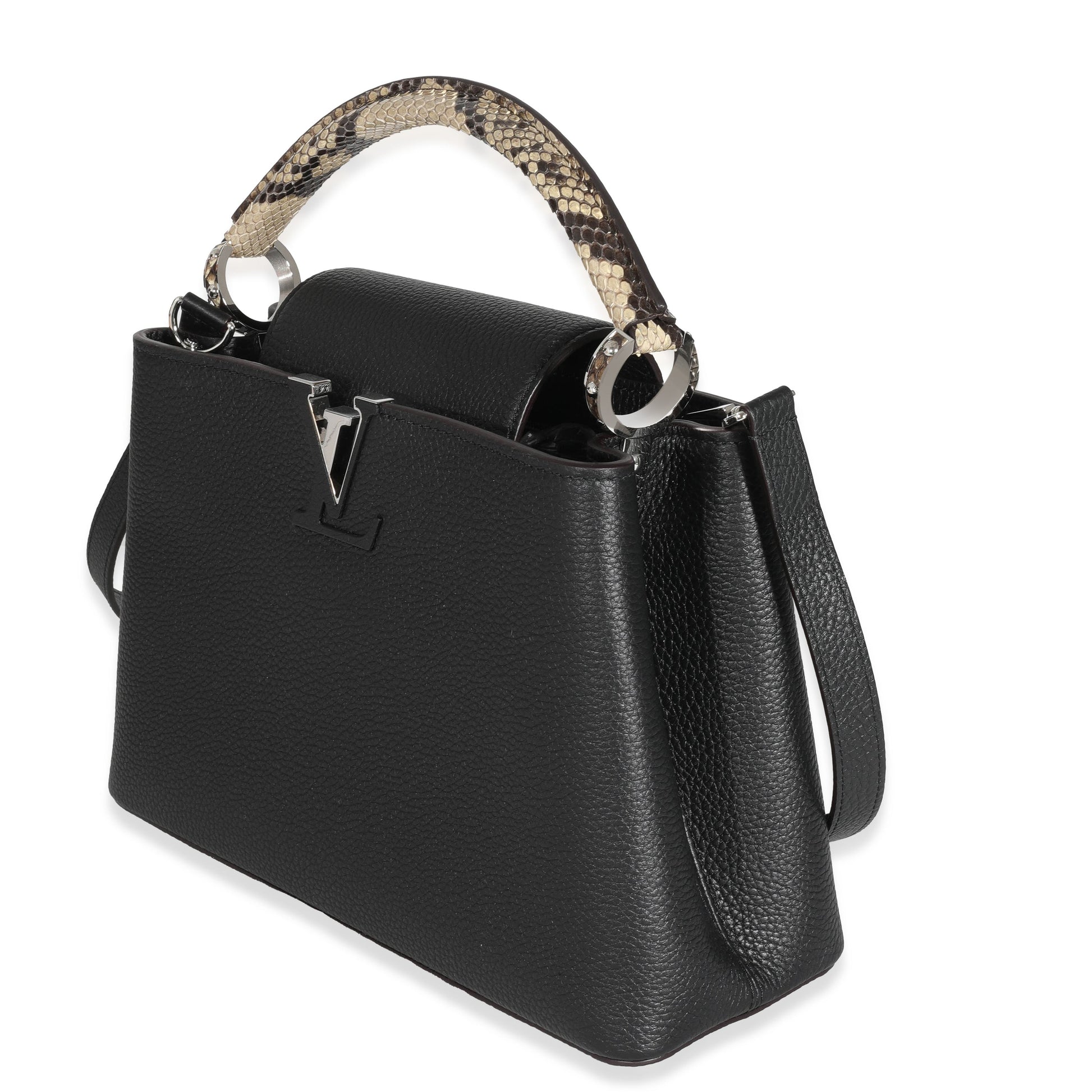 Louis Vuitton Taurillon Capucines PM Python Black Hat Capucines Pm