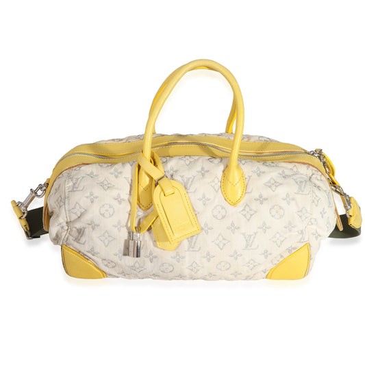 Louis Vuitton Jaune Round Speedy Monogram Denim Handbag