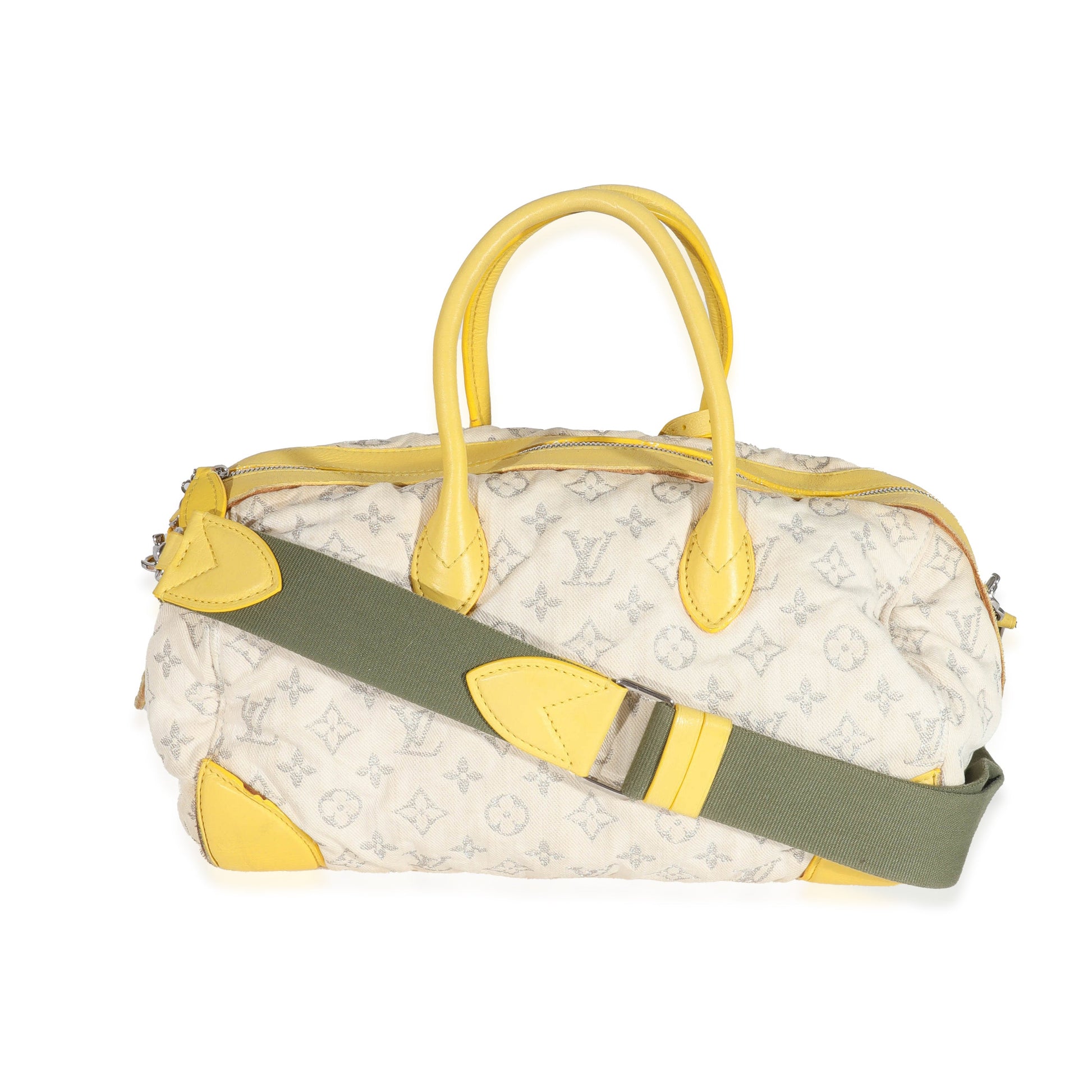 Louis Vuitton Jaune Round Speedy Monogram Denim Handbag