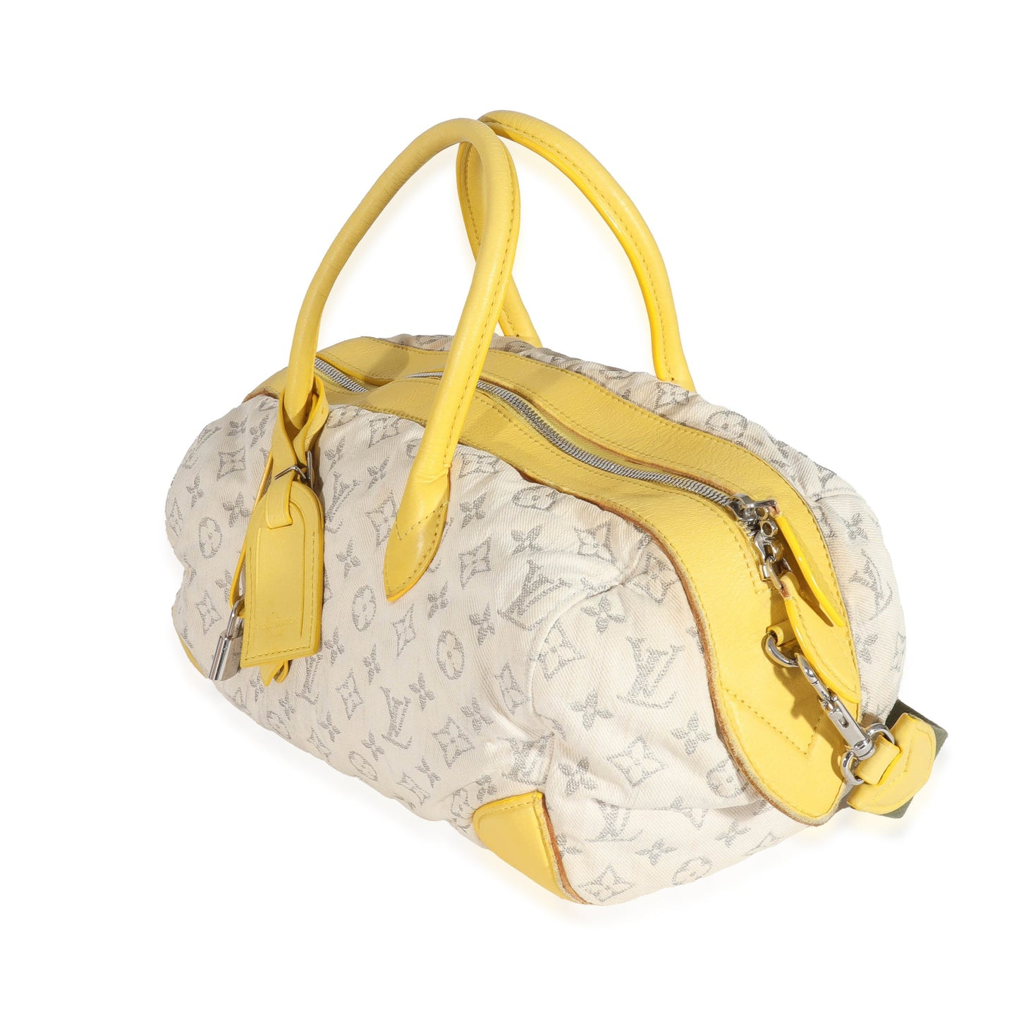 Louis Vuitton Jaune Round Speedy Monogram Denim Handbag