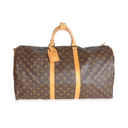 Louis Vuitton Keepall Bandoulière 55 Monogram Canvas Handbag