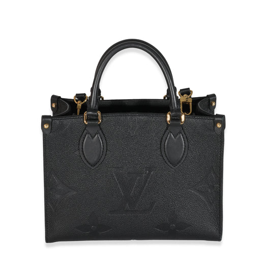 Louis Vuitton Empreinte Giant Onthego PM Monogram Black Handbag