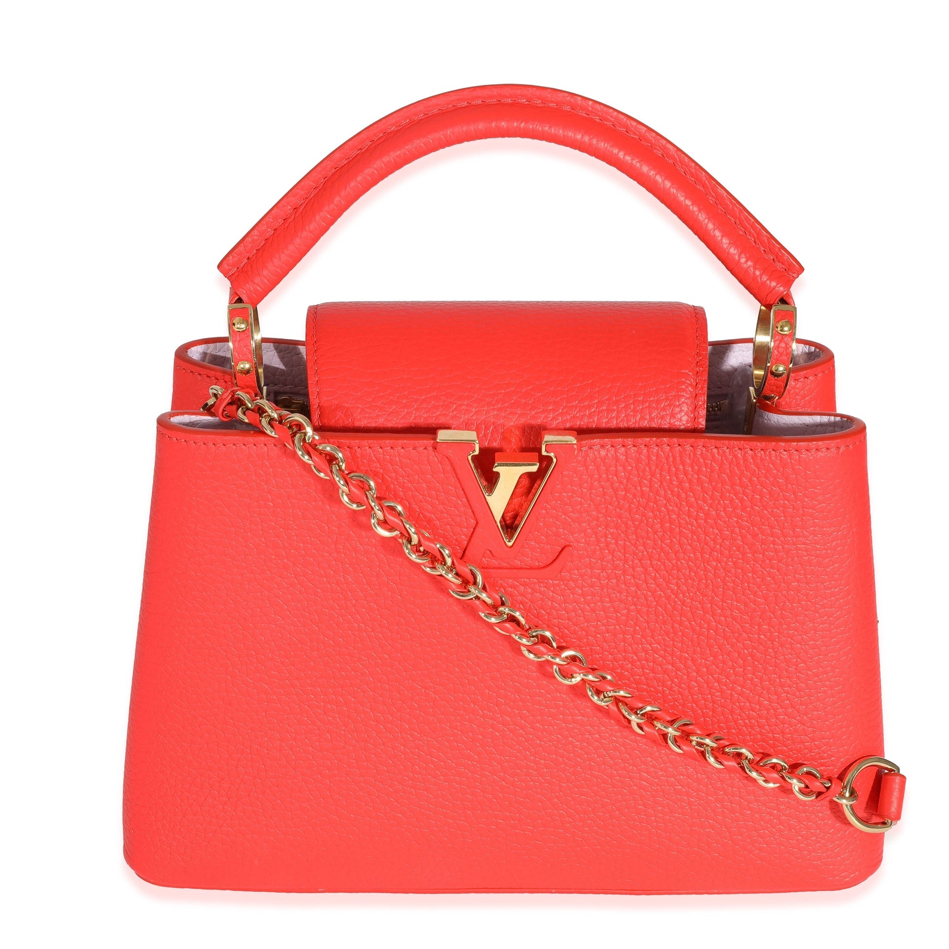Louis Vuitton Tonic Taurillon Capucines BB Orange Hat