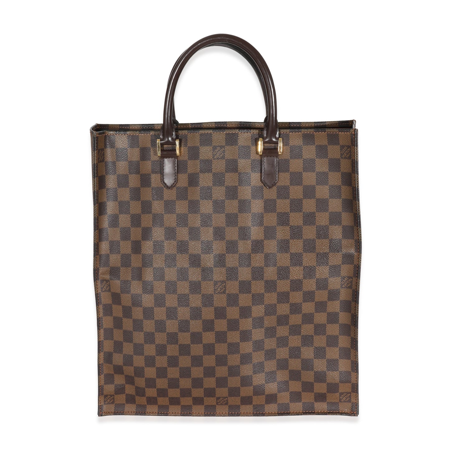 Louis Vuitton Damier Ebene Sac Plat Canvas Handbag