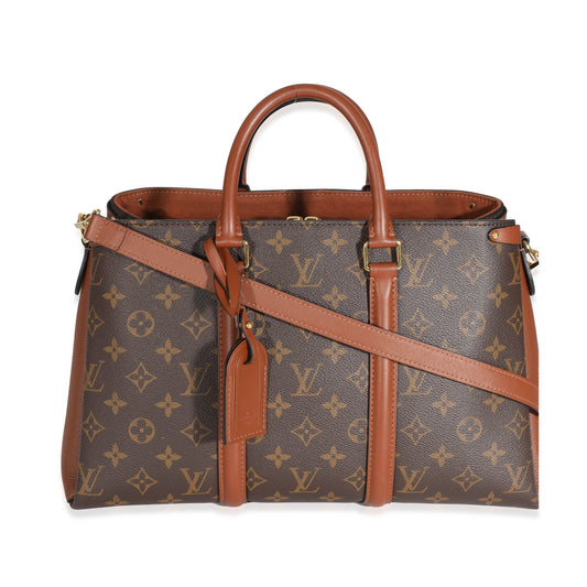 Louis Vuitton Caramel Soufflot MM Monogram Canvas Handbag