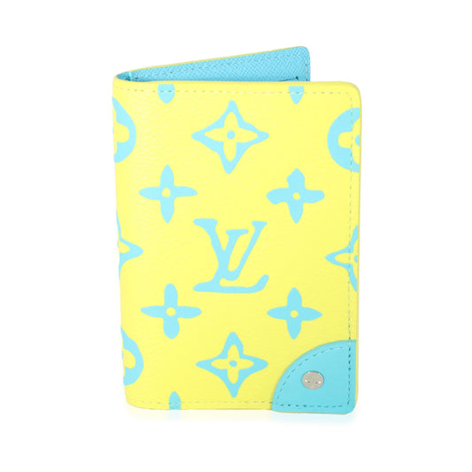 Louis Vuitton Lime Playground Pocket Organizer Monogram Canvas Handbag