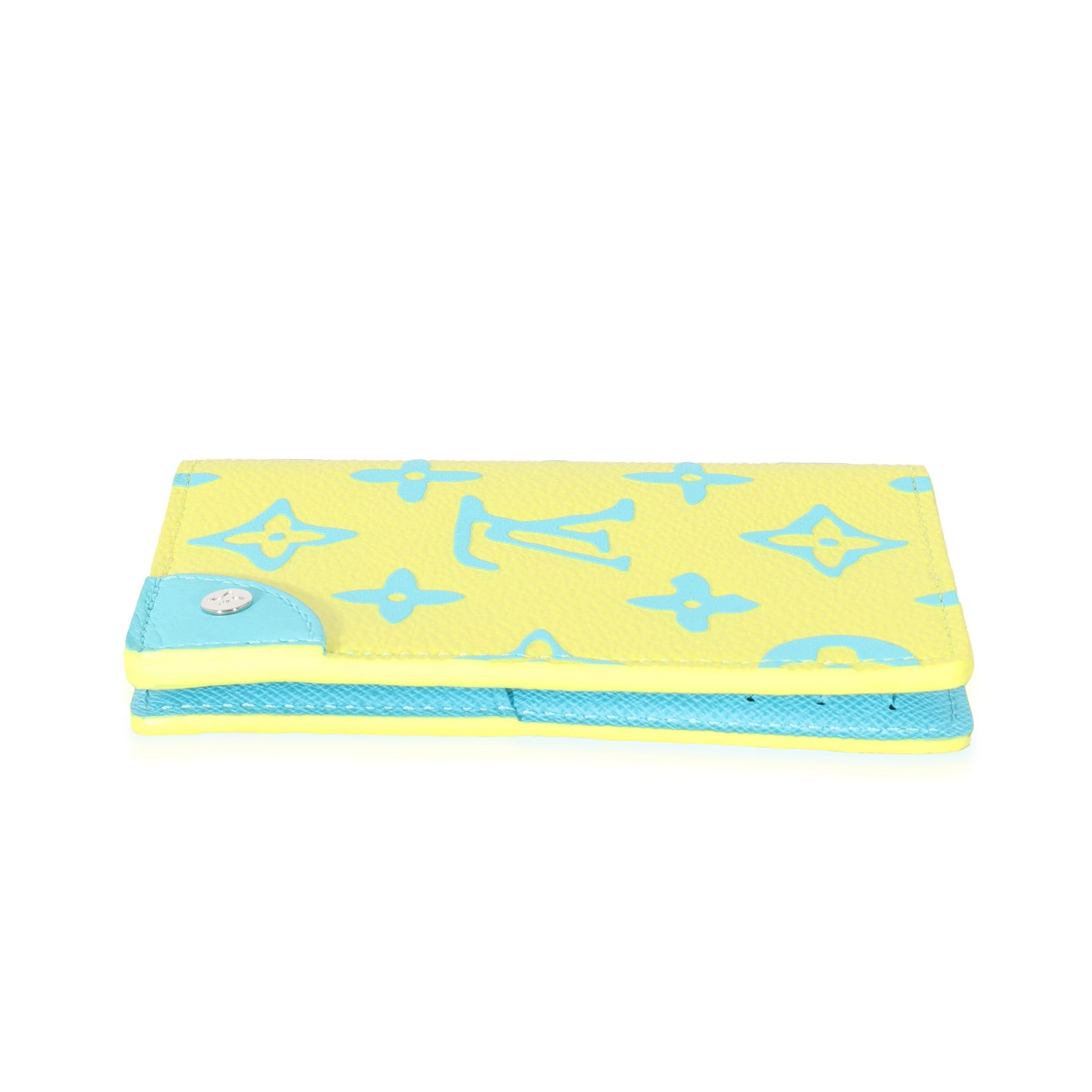 Louis Vuitton Lime Playground Pocket Organizer Monogram Canvas Handbag