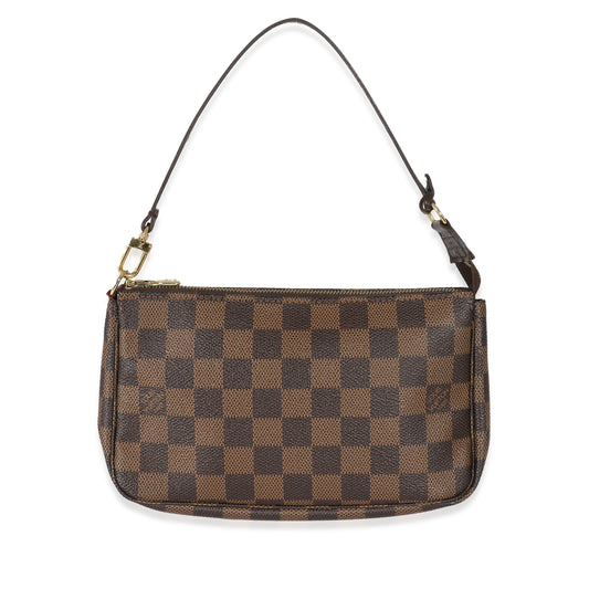 Louis Vuitton Damier Ebene Pochette Accessoires Canvas Clutch Bag