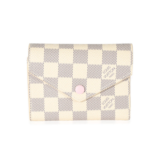 Louis Vuitton Damier Azur Victorine Canvas Wallet Case