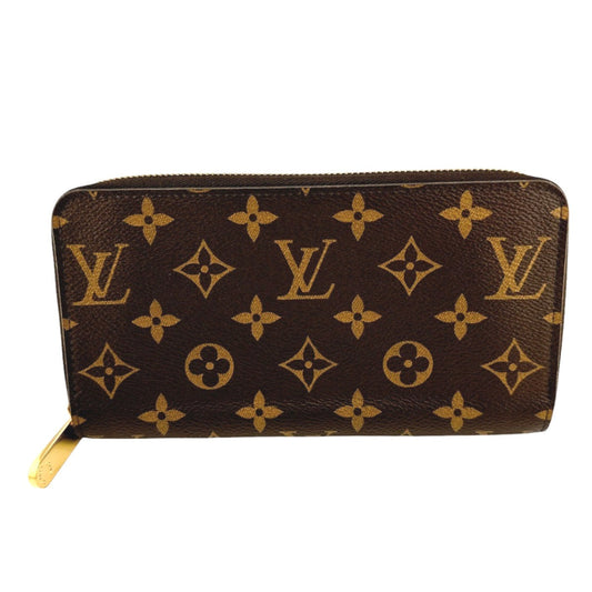 Louis Vuitton Long Purse M42616 Zip Around Monogram Canvas Brown Wallet Case 0